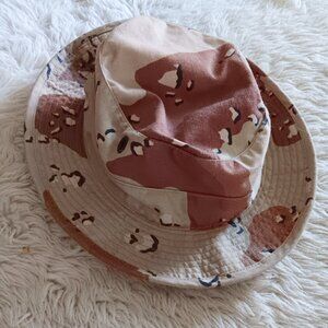 This hat has traveled! USGI Gulf War Desert Camo Boonie Sun Hat